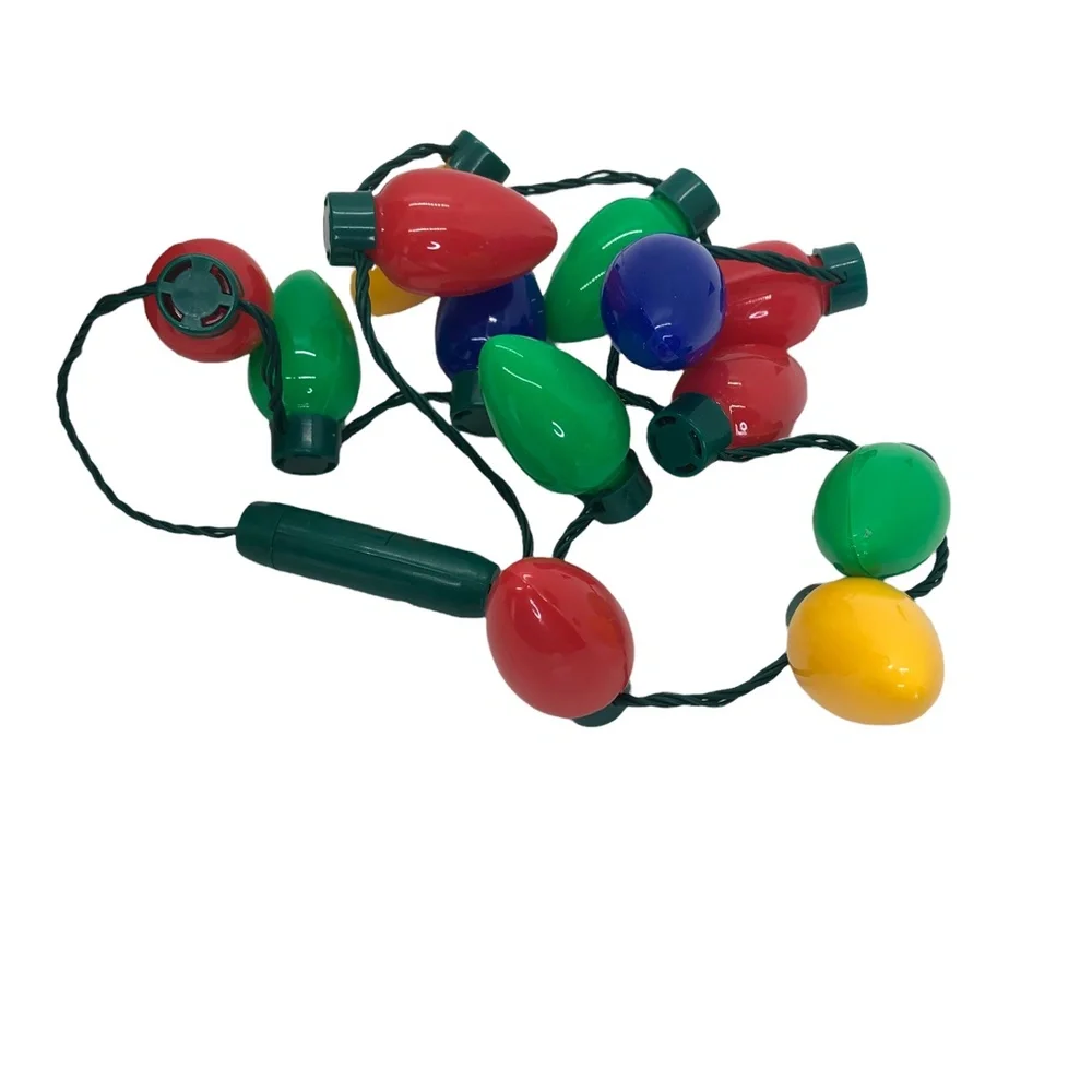 Holiday - Lighted Multi Color Bulb Christmas Necklace